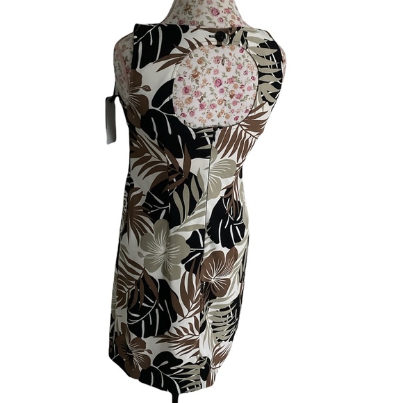Kim Rogers Woman's Sleeveless Dress Palm Leaves Sz 10P - Picture 2 of 12